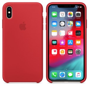 Силиконовый чехол на айфон/iphone Хs max red красный