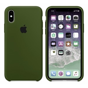 Capa de silicone para iPhone/iphone Xs max virid cáqui