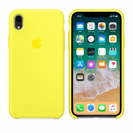Siliconen hoesje voor iPhone/iphone XR flash geel geel-952725027--Gadgets en accessoires