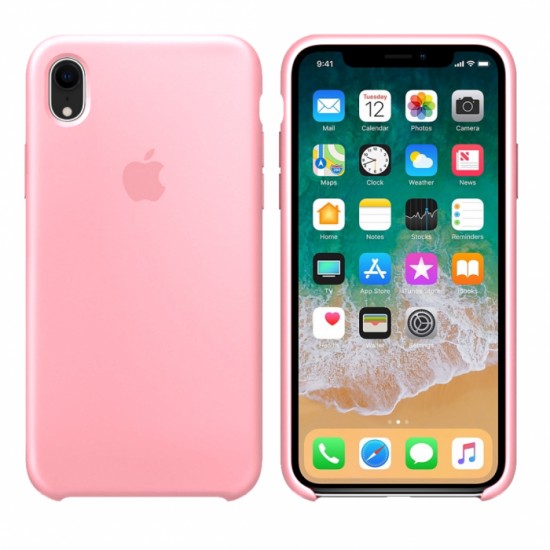 Funda de silicona para iPhone/iphone XR rosa claro rosa claro-952725029--Gadgets y accesorios