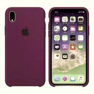 Silicone case for iphone/iphone XR marsala