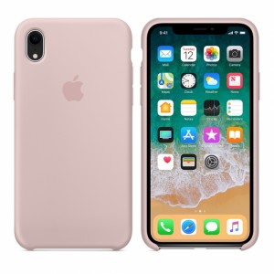 Capa de silicone para iphone/iphone XR areia rosa areia rosa