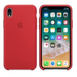 Coque en silicone pour iPhone/iPhone XR rouge rouge