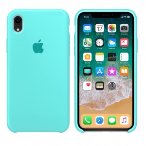 Capa de silicone para iPhone/iphone XR azul mar azul