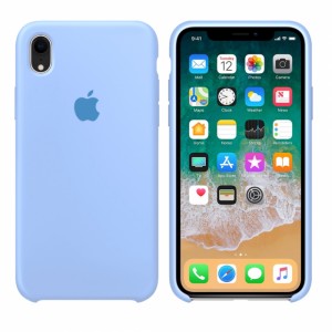 Силиконовый чехол на айфон/iphone XR sky blue небесно голубой