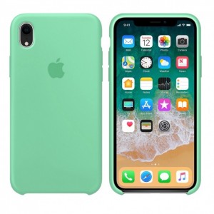 Силиконовый чехол на айфон/iphone XR spear mint мятный