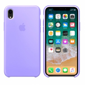  Coque en silicone pour iPhone/iPhone XR violet lilas