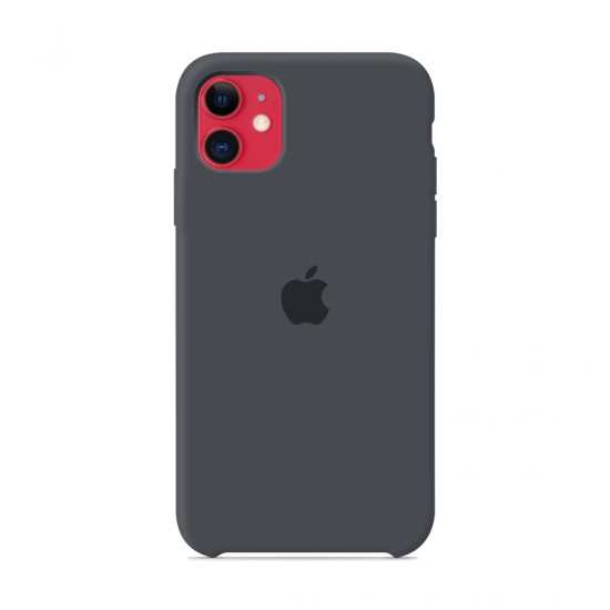 Capa de silicone para iPhone/iphone 11 cinza carvão cinza grafite-952725044--Gadgets e acessórios