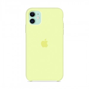 Funda de silicona para iPhone/iphone 11 amarillo suave amarillo