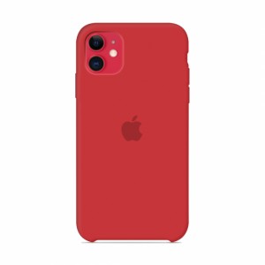 Capa de silicone para iphone/iphone 11 vermelho vermelho