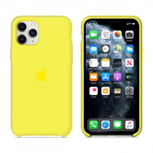  Coque en silicone pour iPhone/iPhone 11 Pro flash jaune jaune