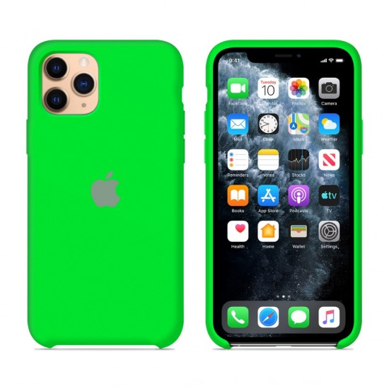Coque en silicone pour iPhone/iPhone 11 Pro vert uran-952725053--Gadgets et accessoires