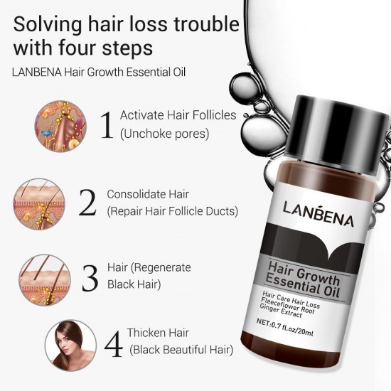 Эффирное масло для быстрого и мощного роста волос Lanbena Hair Growth Essential Oil, 952732674, Уход,  Красота и здоровье. Все для салонов красоты,Уход ,  купить в Украине