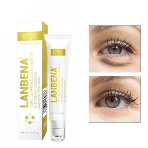 Anti-aging peptide roller eye contour cream-serum Lanbena Peptide Wrinkle Eye Serum