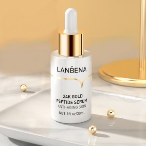 Сыворотка с пептидами золота Lanbena 24k serum антивозрастная против морщин 