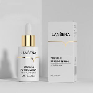 Сыворотка с пептидами золота Lanbena 24k serum антивозрастная против морщин 