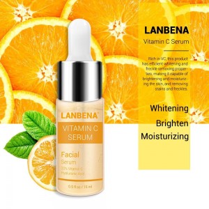 Lanbena serum with vitamin C, brightening serum, snail cream, for removing freckles, fade dark spots, anti-aging