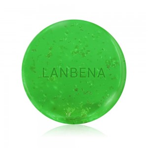Handgemaakte zeep Lanbena 24K Gold met tea Tree essentiële olie voor gezichtsreiniging, acne behandeling, black spot verwijderen