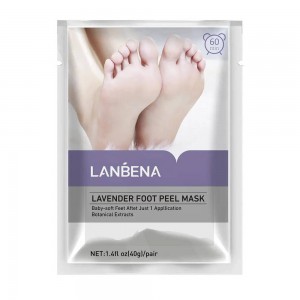 Lanbena effectino lavanda Pé Peeling remove a pele morta em 2-7 dias, máscara de pé