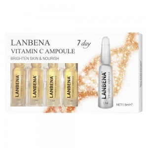  Vitamine C Sérum Ampoule Anti-taches de rousseur Hydratant Anti-âge Nourrissant Cours de 7 jours Lanbena