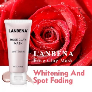 Nourishing mask for deep cleansing with pink clay, Lanbena, moisturizing, fat removal, shrink pores