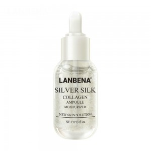 Plata seda colágeno ampolla Lanbena apriete poros suero reparación reparación Hidratante nutritiva anti-Envejecimiento cuidado de la piel