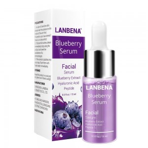 Anti-aging anti-wrinkle product with blueberry extract and hyaluronic acid, lanbena Blueberry Serum