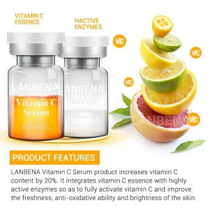 Набір питательній для звуження пор видалення плям меланіну з вітаміном C Lanbena Vitamin C Serum