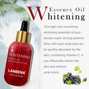 Whitening Etherische olie met vitamine C Lanbena Fade Dark Spots Voedende Verstevigende Anti-aging