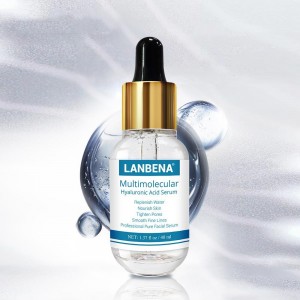 Sérum à l'acide hyaluronique 40 ml Lanbena lisse ridules hydratant traitement de l'acné rétrécissement des Pores soins de la peau
