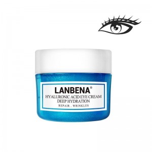 Lanbena Crème contour des yeux anti-âge à l'acide hyaluronique élimine les poches sous les yeux cernes revitalisante apaisante