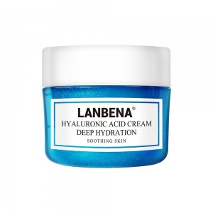 Lanbena hyaluronic acid face cream deeply moisturizes and soothes the skin narrows the pores anti-aging whitening skin care 40g