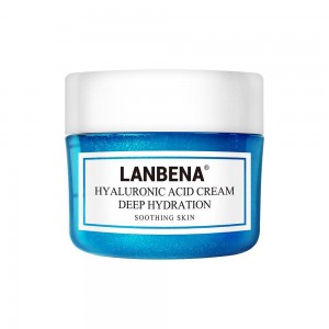 Lanbena ácido hialurónico Crema facial hidratante profunda y calmante de la piel reducir los poros anti-envejecimiento blanqueamiento cuidado de la piel 40G