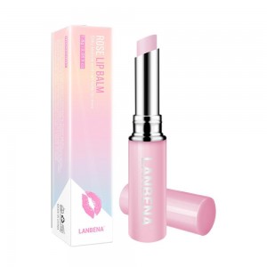 Lip balm with natural rose extract Lanbena nourishes the lips, makes them plump, relieves dryness, for long-term daily use