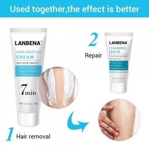 Creme Da Remoção Do Cabelo de Lanbena depilação indolor suave Depilador eficaz para a remoção rápida do cabelo