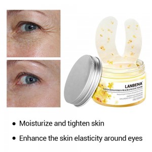 Patches under the eyes with osmanus lanbena Gold eye mask removes dark circles bags wrinkles 50pcs