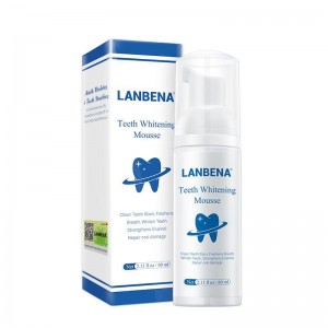 Toothpaste for teeth whitening and strengthening of tooth enamel Lanbena Teeth Whitening Mousse