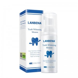 Tandpasta voor het bleken van tanden en het versterken van tandglazuur Lanbena Teeth Whitening Mousse