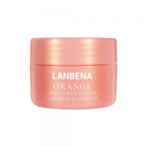 Бальзам для губ Lanbena Orange Lip Balm с экстрактом апельсина, витамин C, уход за губами для сна,увлажняющий, питательный