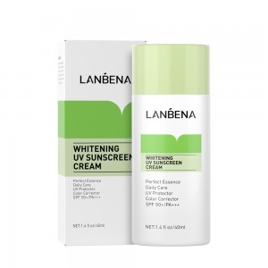 Cолнцезащитный крем  отбеливающий защита от УФ Lanbena whitening uv sunscreen cream