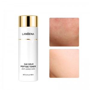 LANBENA coated with pure 24 Karat gold color peptide with toner