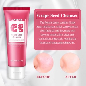 Cleanser, lanbena with grape seeds, facial cleansing