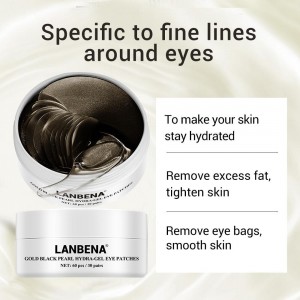 Lanbena black pearl eye patches, collagen pearl, 60pcs