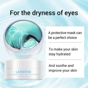 Máscara de ojo de ácido hialurónico Lanbena colágeno hidratante hpatch cuidado de la piel