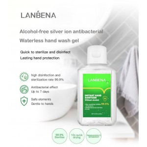 Natural fungicide, disinfectant, antibacterial, lanbena gel, with silver ions