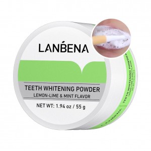 Lanbena teeth whitening powder brightening powder natural teeth whitener removes plaque from coffee, wine, tobacco