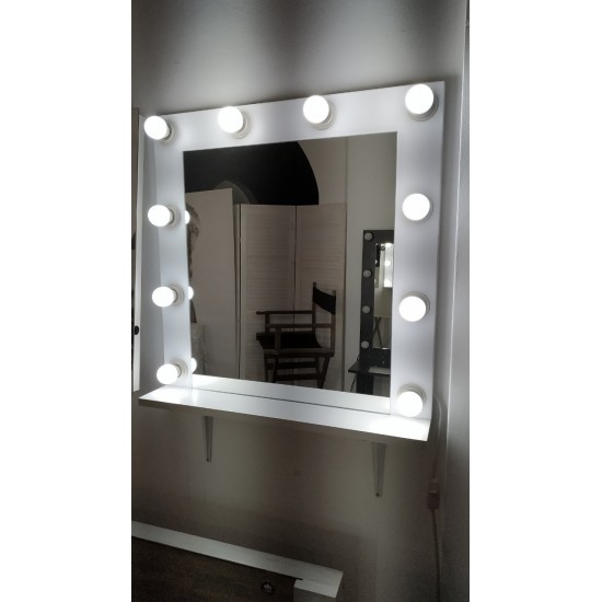 Маленькое зеркало с лампочками, для визажа, МT65.65W, Гримерные зеркала,  Зеркала,Гримерные зеркала ,  купить в Украине