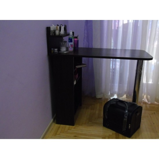 Стол для маникюра, раскладной, с полками, черный., Т114D, Маникюрныйе столы,  Маникюрныйе столы,  buy with worldwide shipping