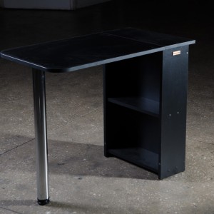 Tafel voor manicure, opvouwbaar, zwart