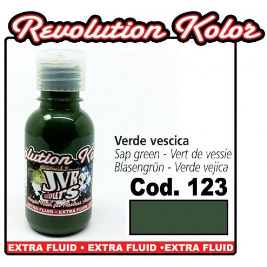 JVR Revolution Kolor, verde seiva opaco #123,10ml-tagore_696123/10-TAGORE-Aerógrafo para unhas Nail Art